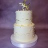 Свадебный торт с инициалами №126644