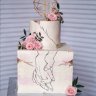 Квадратный свадебный торт №126657