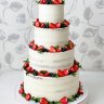 Свадебный торт с клубникой №126688