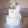 Свадебный торт с кольцами №126702
