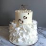 Свадебный торт с кольцами №126706