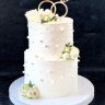 Свадебный торт с кольцами №126707