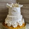 Свадебный торт с кольцами №126708