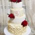 Свадебный торт с кружевами №126733