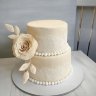 Свадебный торт с кружевами №126733