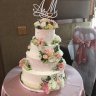 Свадебный торт с кружевами №126734