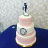 Свадебный торт с кружевами №126742