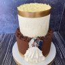 Свадебный торт с кружевами №126743