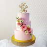 Свадебный торт с кружевами №126743