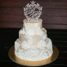 Свадебный торт с кружевами №126748