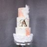 Свадебный торт с рюшами №126793