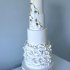 Свадебный торт с рюшами №126795