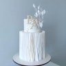 Свадебный торт с рюшами №126797
