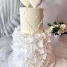 Свадебный торт с рюшами №126805