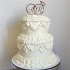 Свадебный торт с рюшами №126805