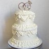 Свадебный торт с рюшами №126804