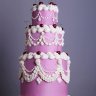 Свадебный торт с рюшами №126810