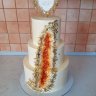Свадебный торт с сердцем №126813