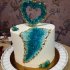 Свадебный торт с сердцем №126819