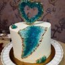 Свадебный торт с сердцем №126820