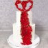 Свадебный торт с сердцем №126821