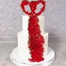 Свадебный торт с сердцем №126822