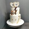 Свадебный торт с сердцем №126830