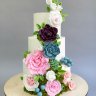 Свадебный торт с цветами №126935
