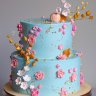 Свадебный торт с цветами №126945