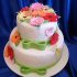 Свадебный торт с герберами №126974