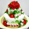 Свадебный торт с герберами №126979