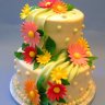 Свадебный торт с герберами №126981