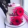 Свадебный торт с герберами №126980