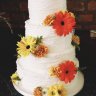 Свадебный торт с герберами №126987