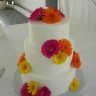 Свадебный торт с герберами №126988