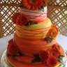 Свадебный торт с герберами №126990