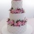 Свадебный торт с живыми цветами №126992