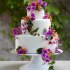 Свадебный торт с живыми цветами №126994