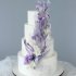 Свадебный торт с живыми цветами №126995