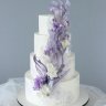 Свадебный торт с живыми цветами №126996