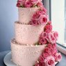 Свадебный торт с живыми цветами №126997