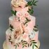 Свадебный торт с живыми цветами №126997