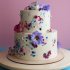 Свадебный торт с живыми цветами №126999