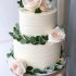 Свадебный торт с живыми цветами №127001