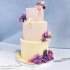 Свадебный торт с живыми цветами №127003