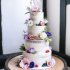 Свадебный торт с живыми цветами №127006