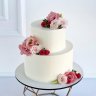 Свадебный торт с живыми цветами №127009