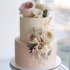 Свадебный торт с живыми цветами №127011