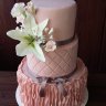 Свадебный торт с лилиями №127014