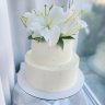 Свадебный торт с лилиями №127016